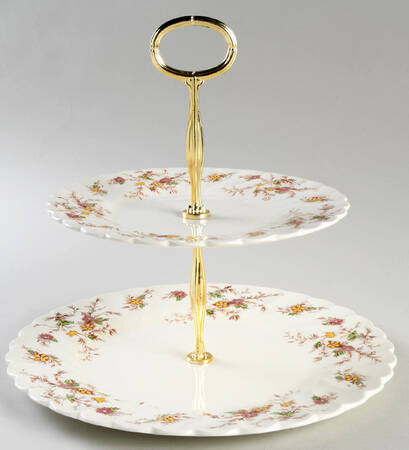 Heritage 6 5/8"-10"  2 Tiered Serving Tray (Dp, Sp) HC