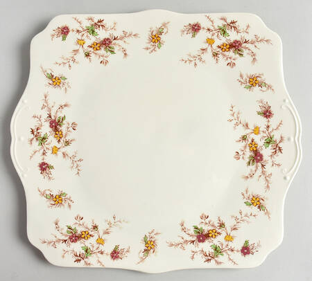 Heritage Square Handled Cake Plate