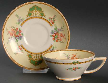 The Hollyhock Footed Cup & Saucer Set