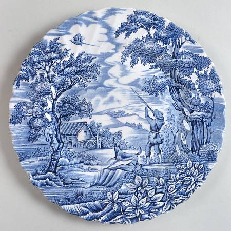 Hunter Blue (No Trim) Luncheon Plate
