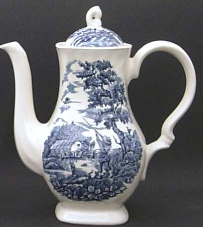 Hunter Blue (No Trim) Coffee Pot & Lid