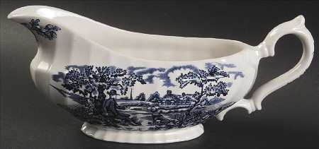 Hunter Blue (No Trim) Gravy Boat