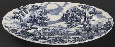 Hunter Blue (No Trim) Relish/Gravy Underplate