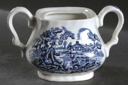 Hunter Blue (No Trim) Sugar Bowl No Lid