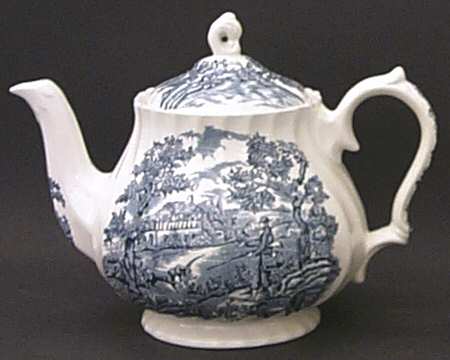 Hunter Blue (No Trim) Teapot & Lid