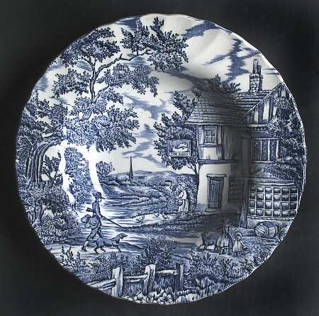 Hunter Blue (No Trim) Rim Soup Bowl