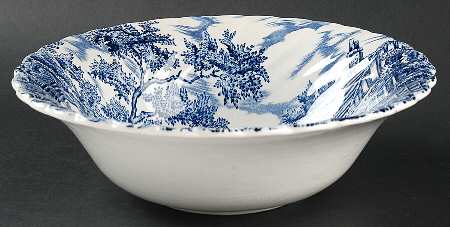 Hunter Blue (No Trim) 8" Round Vegetable Bowl