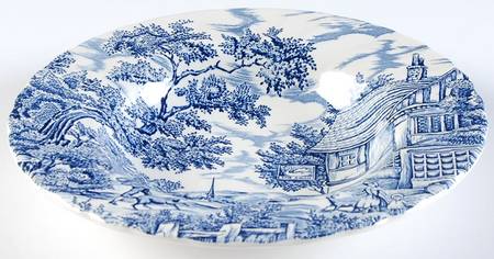 Hunter Blue (No Trim) Large Rim Soup Bowl
