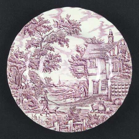 Hunter Rose Large Rim Soup Bowl