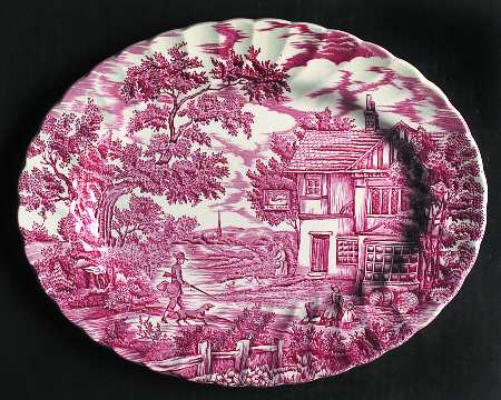 Hunter Rose 12" Oval Serving Platter