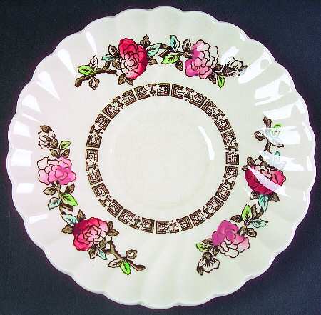 Indian Tree (No #, No Green Border, Cream) Saucer for Oversized Cup