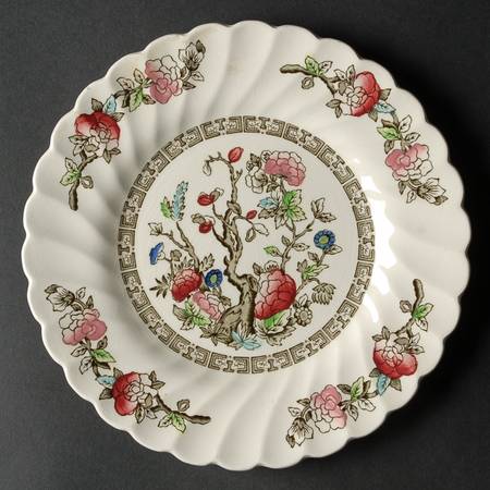 Indian Tree (No #, No Green Border, Cream) Salad Plate