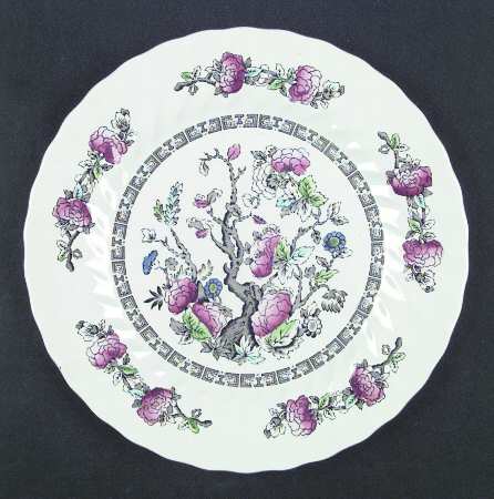 Indian Tree (No#, No Green Border, White Back) by Myott Staffordshire