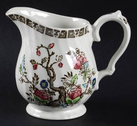 Indian Tree (No#, No Green Border, White Back) Mini Creamer