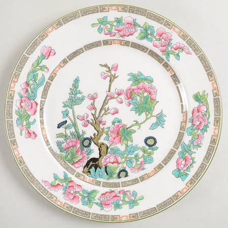Indian Tree (Smooth, White) Luncheon Plate