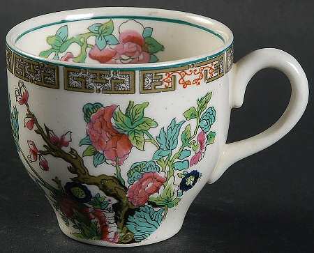 Indian Tree (Smooth, White) Flat Demitasse Cup