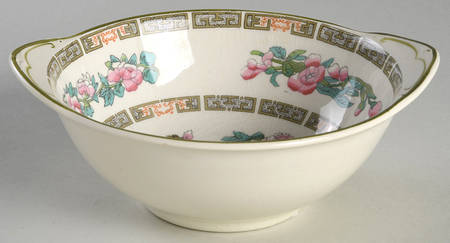 Indian Tree Green (Scalloped) Lugged Cereal Bowl