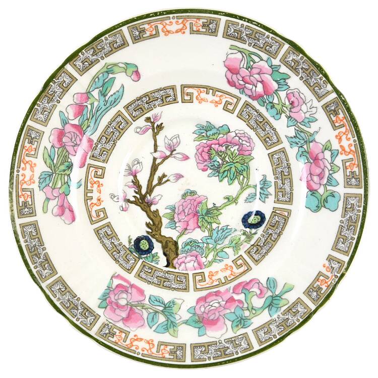 Indian Tree Green (Scalloped) Saucer for Demitasse Cup