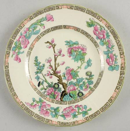 Indian Tree Green (Scalloped) Salad Plate