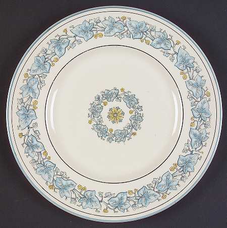 Ivy Leaf Blue Salad Plate