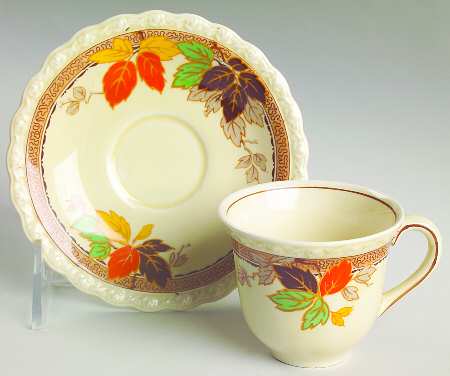Leaflet Flat Demitasse Cup & Saucer Set