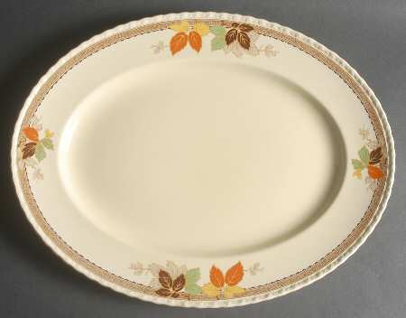Leaflet 16" Oval Serving Platter