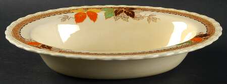 Leaflet 9" Oval Vegetable Bowl
