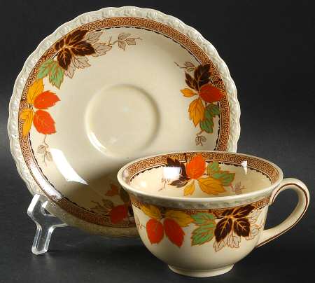 Leaflet Flat Cup & Saucer Set