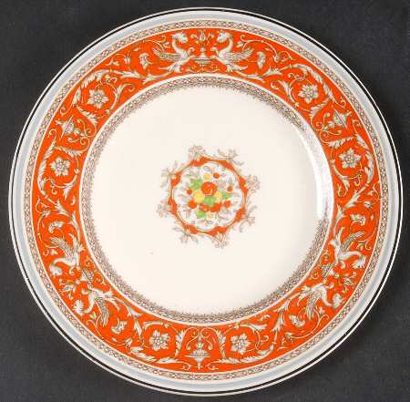 Medici Orange Red Bread & Butter Plate