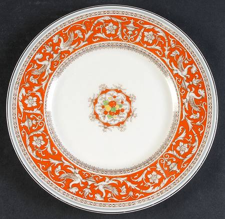 Medici Orange Red Salad Plate