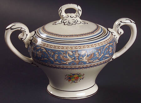 Medici Sky Blue Sugar Bowl & Lid