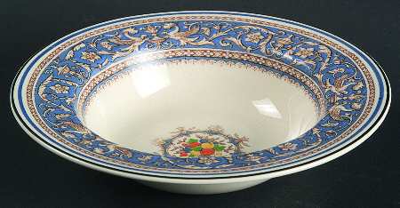 Medici Sky Blue Rim Fruit/Dessert (Sauce) Bowl