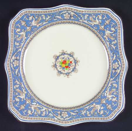 Medici Sky Blue Square Luncheon Plate
