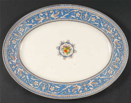 Medici Sky Blue 16" Oval Serving Platter