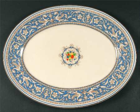 Medici Sky Blue 15" Oval Serving Platter