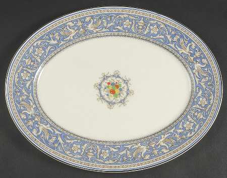 Medici Sky Blue 14" Oval Serving Platter