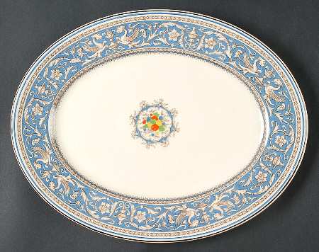 Medici Sky Blue 12" Oval Serving Platter