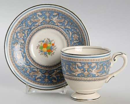 Medici Sky Blue Footed Demitasse Cup & Saucer Set