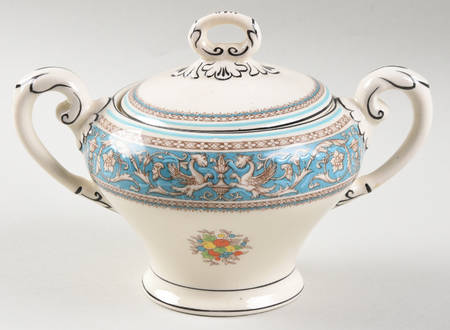 Medici Turquoise (Center Design) Sugar Bowl & Lid