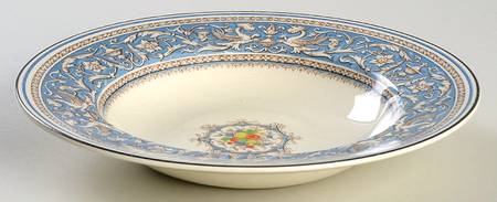 Medici Turquoise (Center Design) Rim Soup Bowl