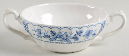 Melody Blue Flat Cream Soup Bowl