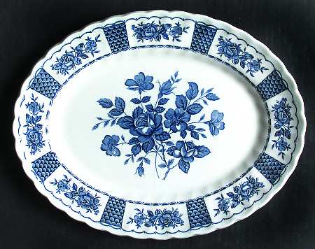 Melody Blue 12" Oval Serving Platter