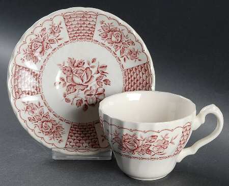 Melody Pink Flat Cup & Saucer Set