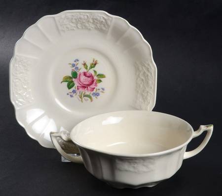 Madison Flat Cream Soup Bowl & Saucer Set by Myott Staffordshire