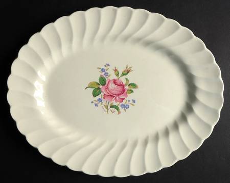 Myott Rose 12" Oval Serving Platter