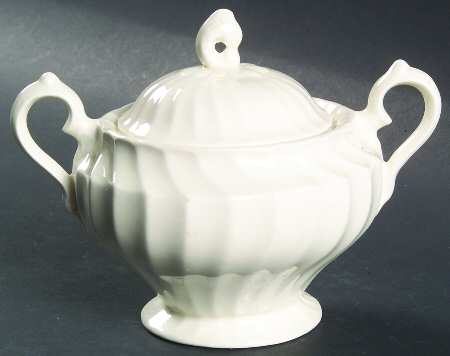 Olde Chelsea White Sugar Bowl & Lid