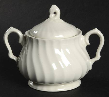 Olde Chelsea White Sugar Bowl & Lid