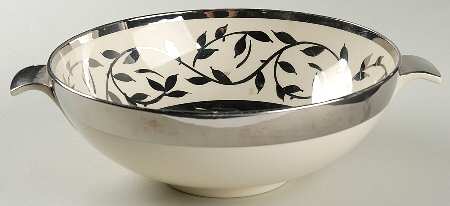 Old Silver Lustre 9" Salad Serving Bowl
