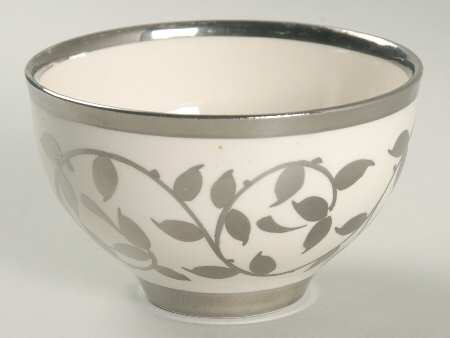 Old Silver Lustre Open Sugar Bowl