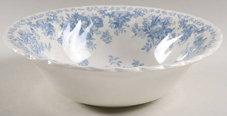 Oriental Garden Blue 8" Round Vegetable Bowl
